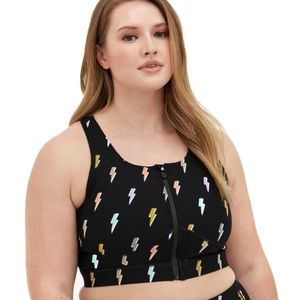 NWT Torrid Low Impact Lightning Bolt Sport Bra